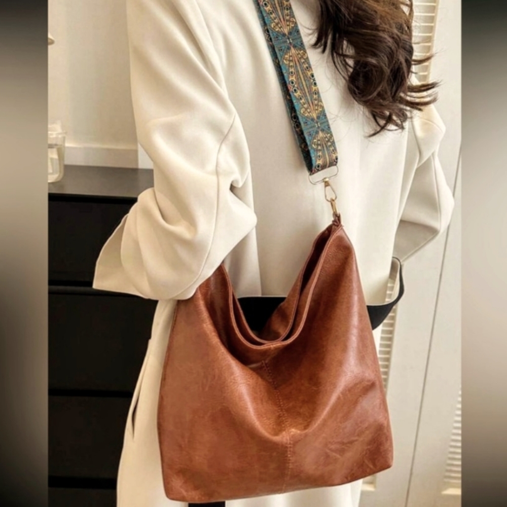 BOHO VEGAN LEATHER BAG w/COORDINATING WALLET